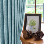 Caleb Custom Curtains Winter Blue Details