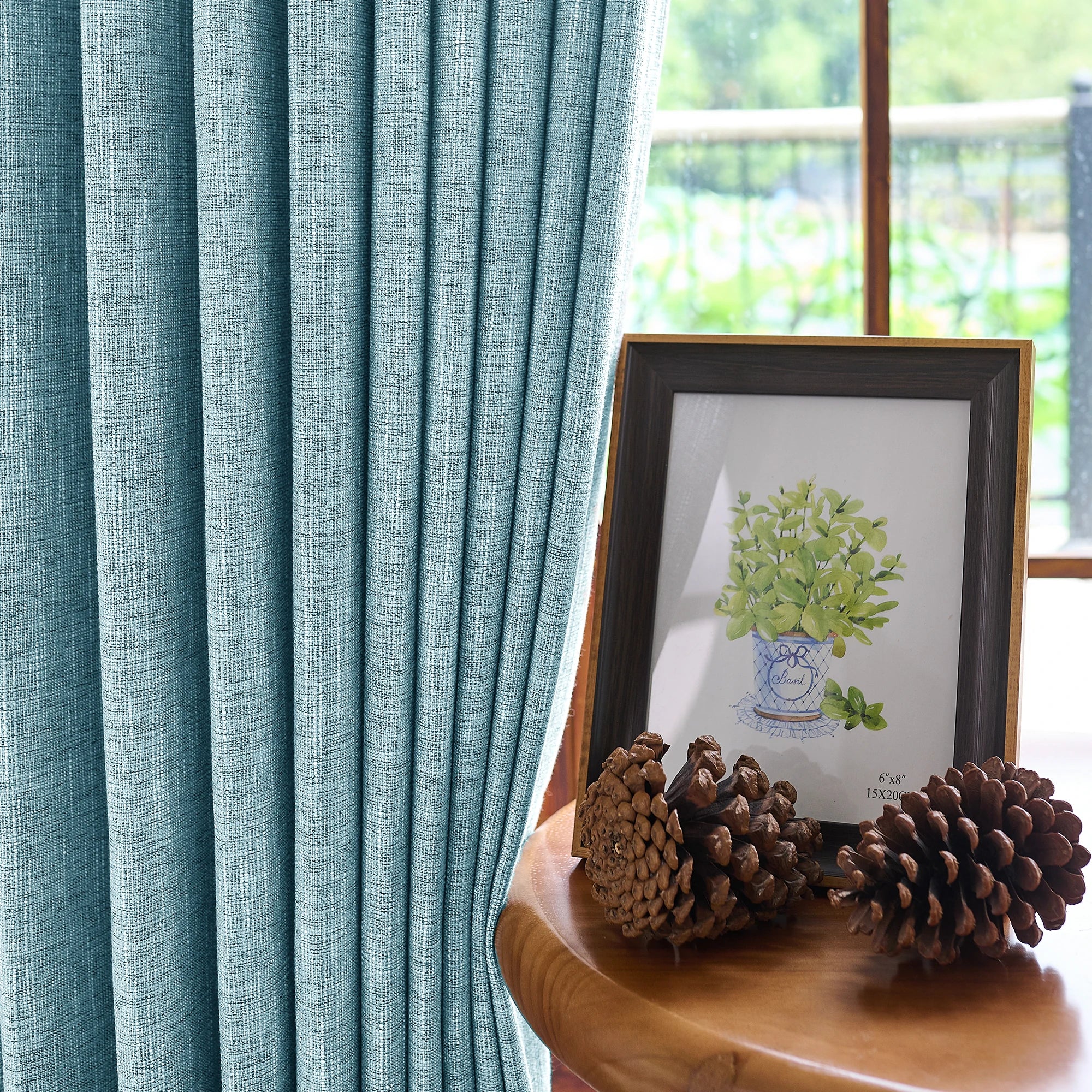 Caleb Custom Curtains Winter Blue Details