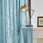 Caleb Custom Curtains Winter Blue Details