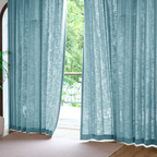 Caleb Custom Curtains Winter Blue Display