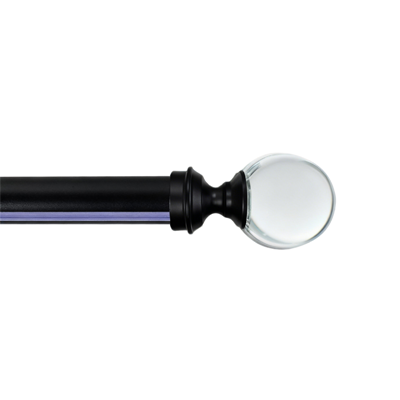 Black Roman rod crystal finial