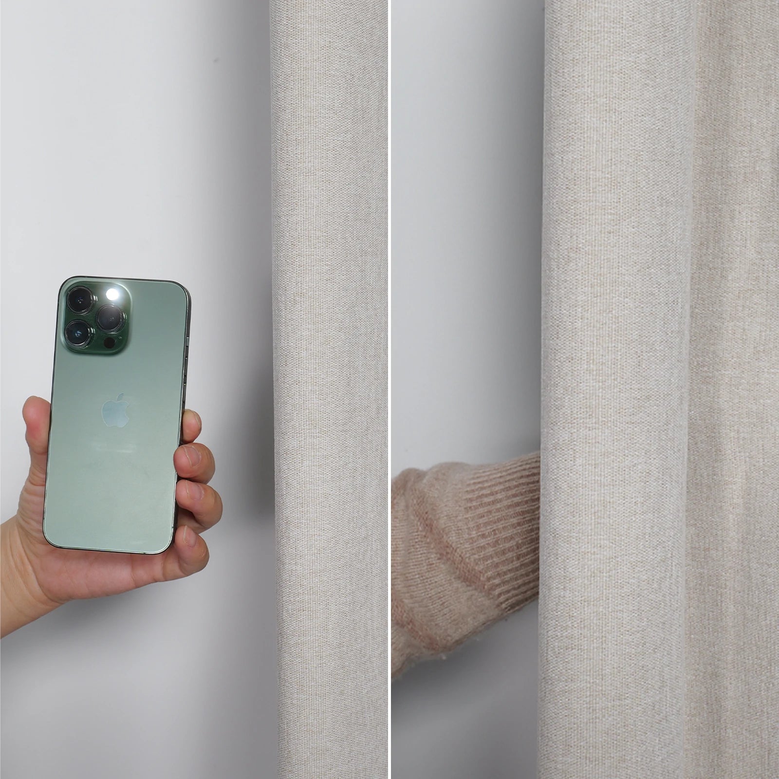 Alex 100% Balckout Linen Look Curtains