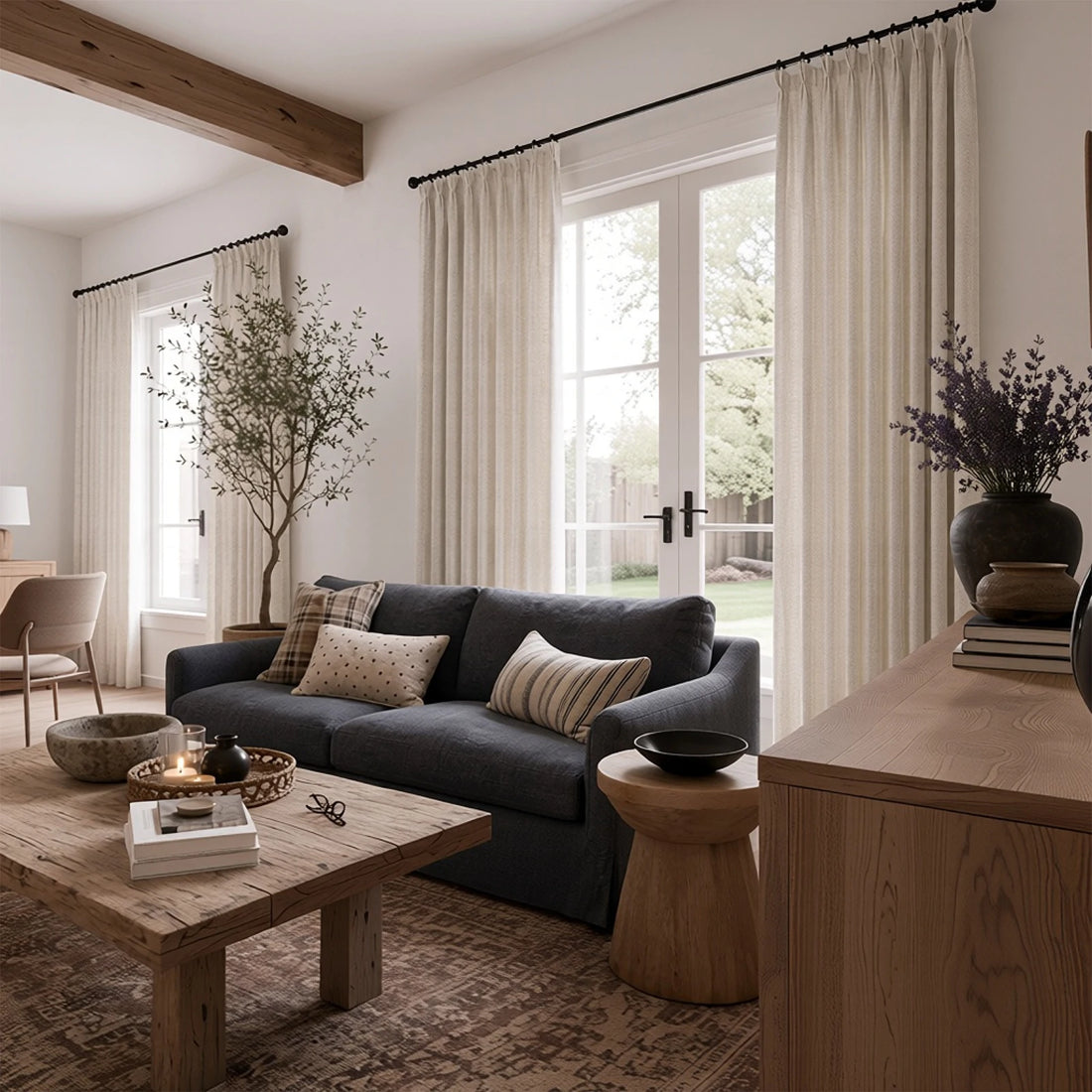Dale Dimensional Cotton-Linen Textured Curtains