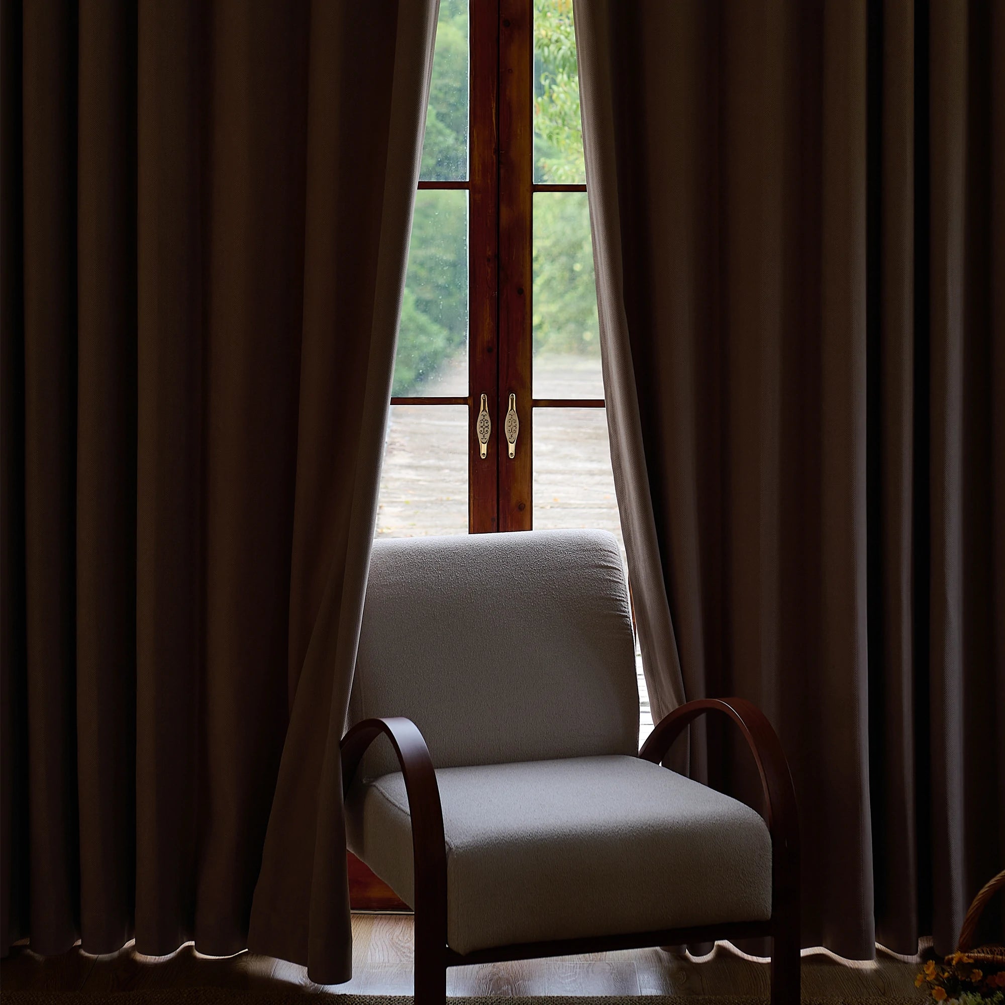 Declan Curtains Light Coffee Shaded display