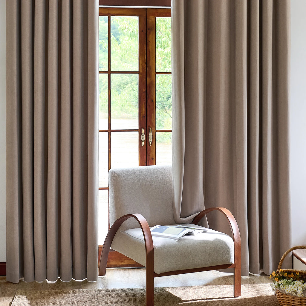 Declan Curtains Light Coffee Details