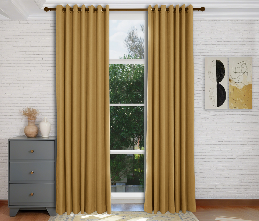 Declan Curtains Autumn Leaves Front View