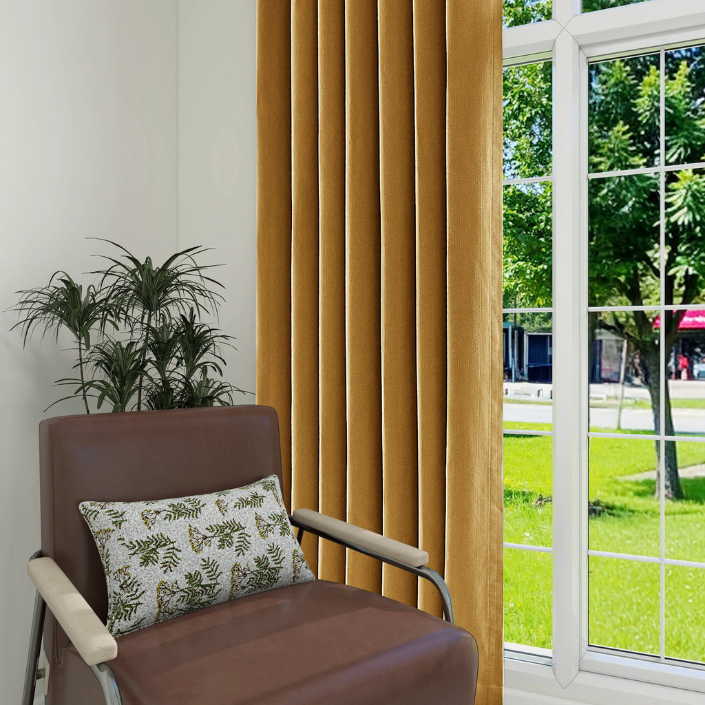 Declan Curtains Autumn Leaves Details