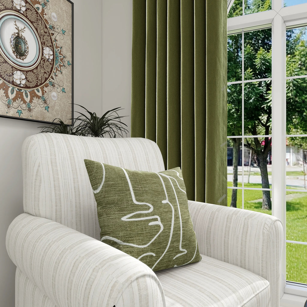 Declan Textured Herringbone Curtains