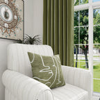 Declan Curtains Dark Pine Green Display