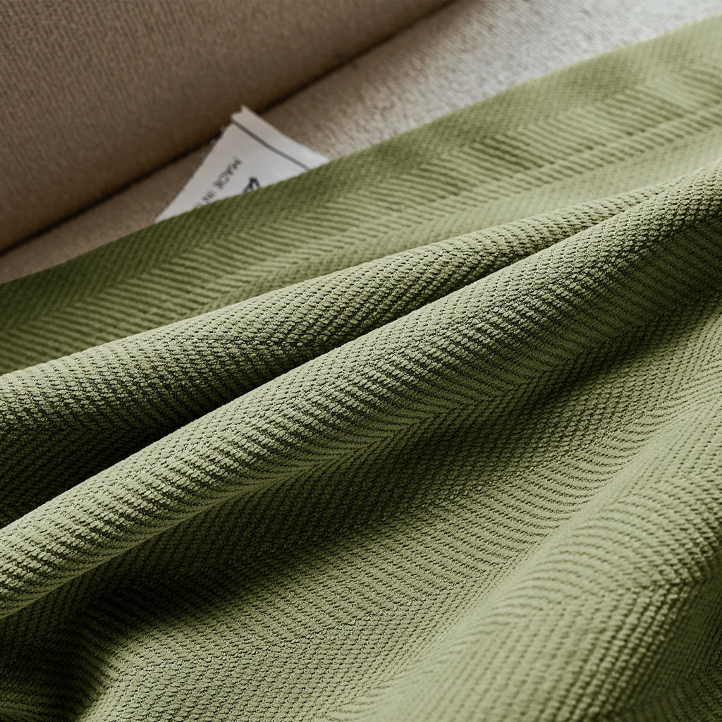 Declan Curtains Dark Pine Green Fabric
