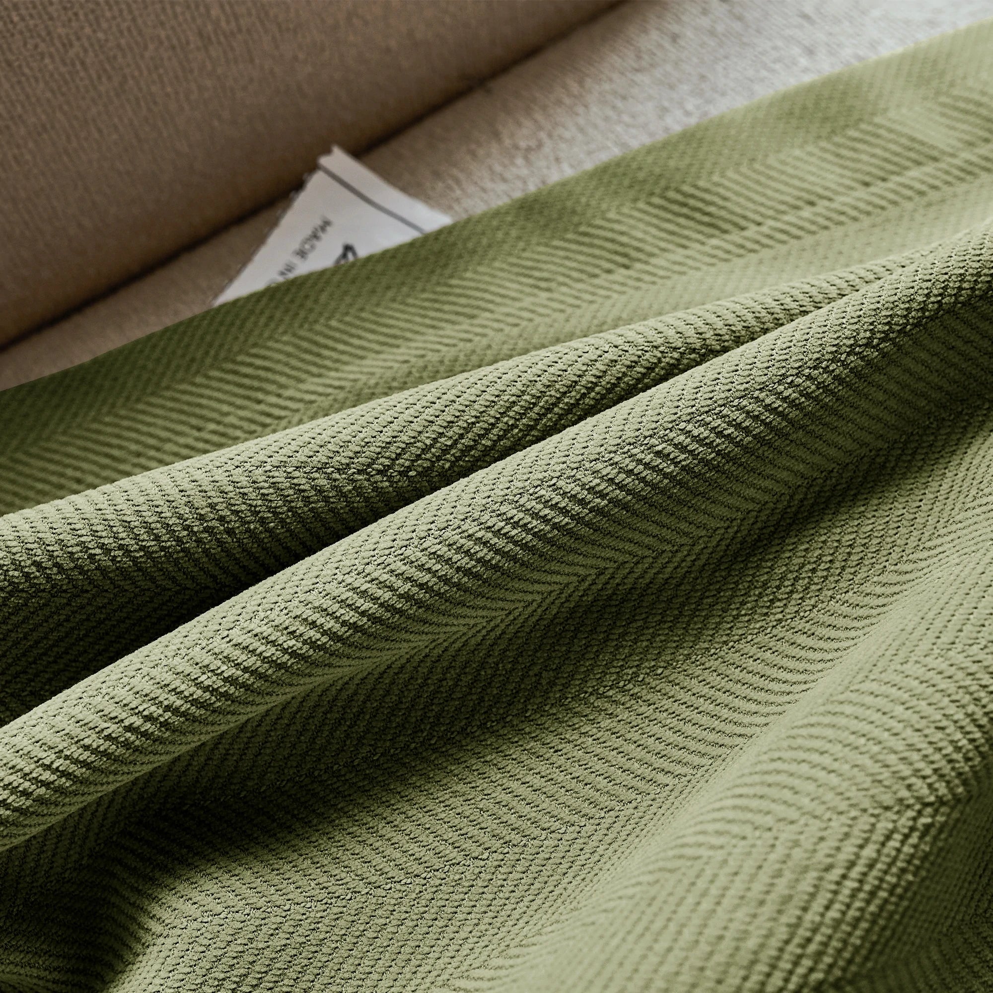 Declan Curtains Dark Pine Green Fabric