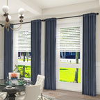 Declan Curtains Deep Slate Blue Side View