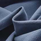 Declan Curtains Deep Slate Blue Fabric Details