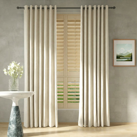 Declan Curtains Ivory Front View