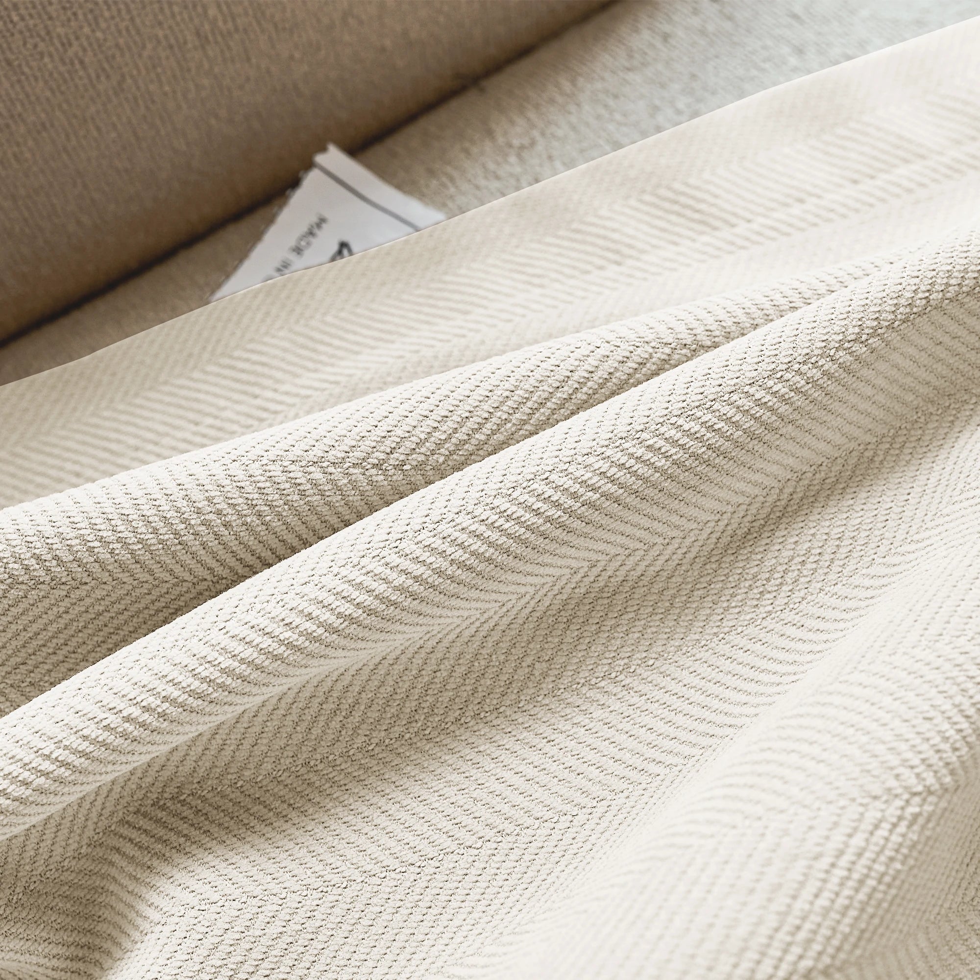 Declan Curtains Ivory Fabric Display