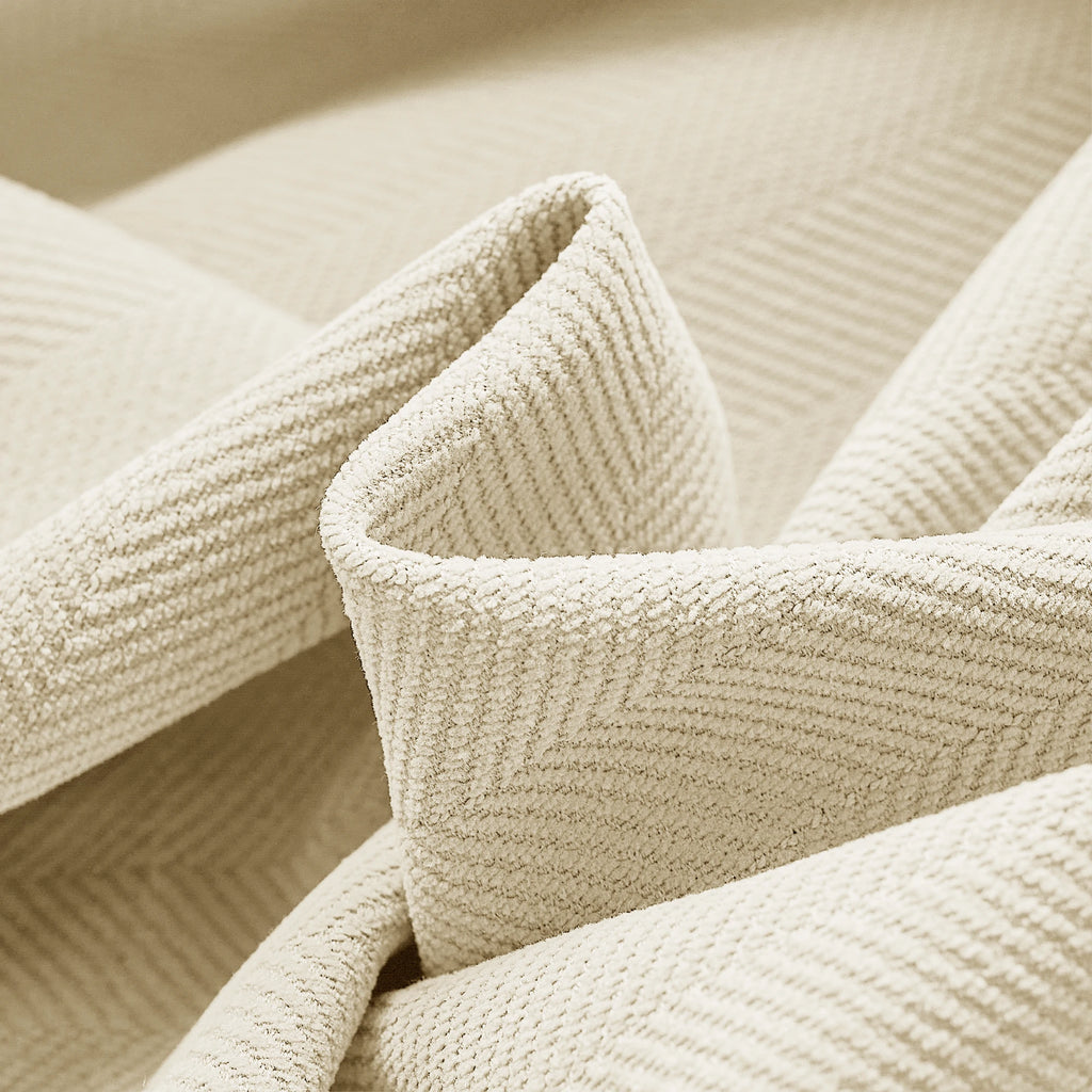 Declan Curtains Ivory Fabric Details