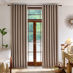 Declan Curtains Light Coffee Front View