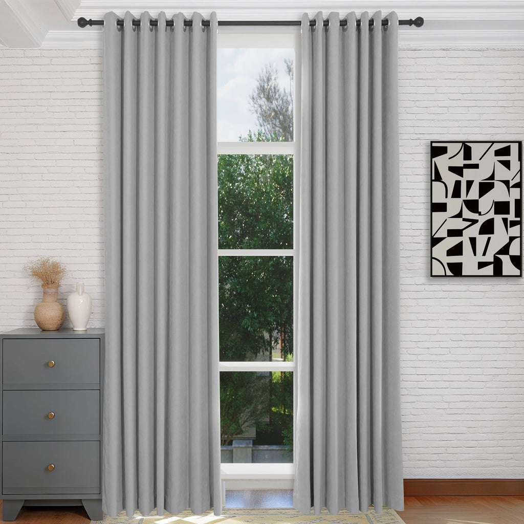 Declan Curtains Light Gray Front View