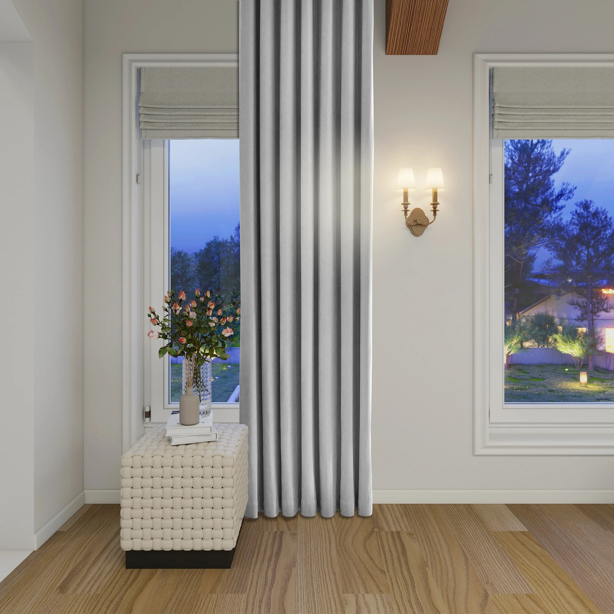 Declan Curtains Light Gray Details