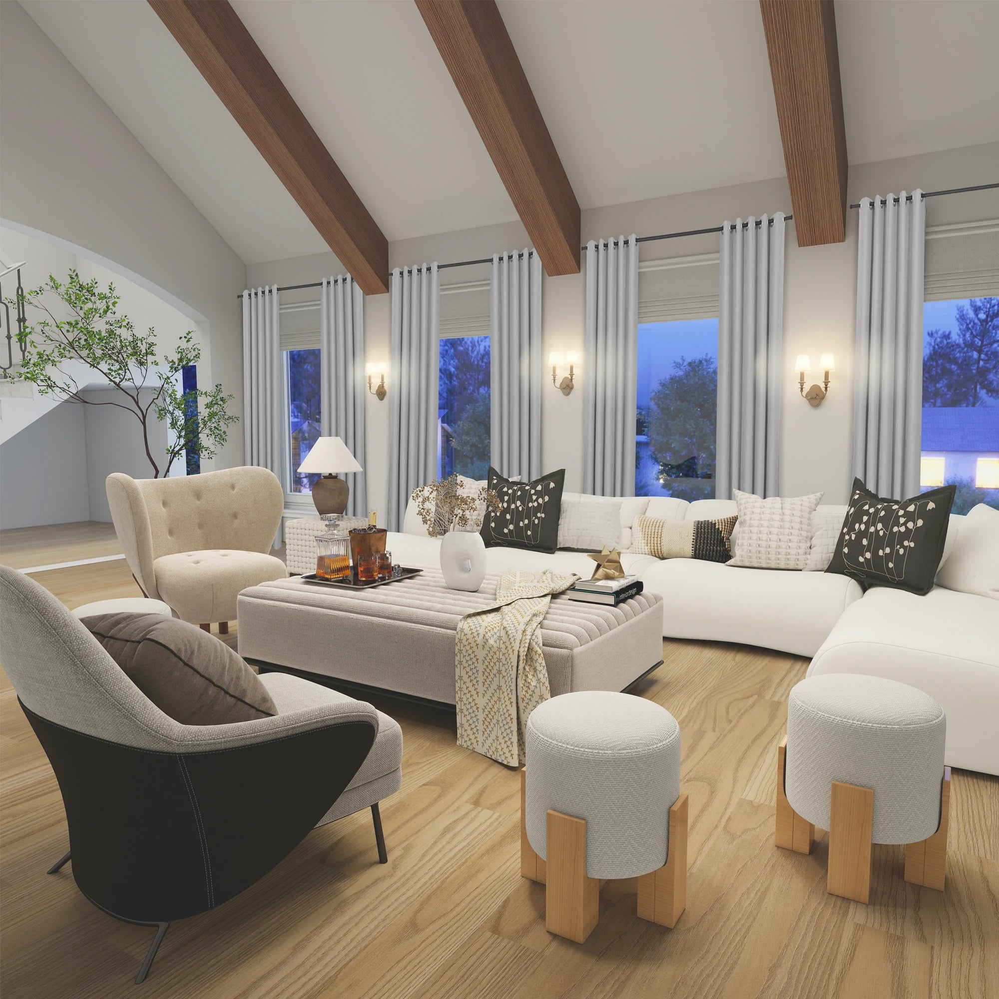 Declan Curtains Light Gray Side View