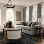 Dune Jacquard Wool-Linen Blend Curtains