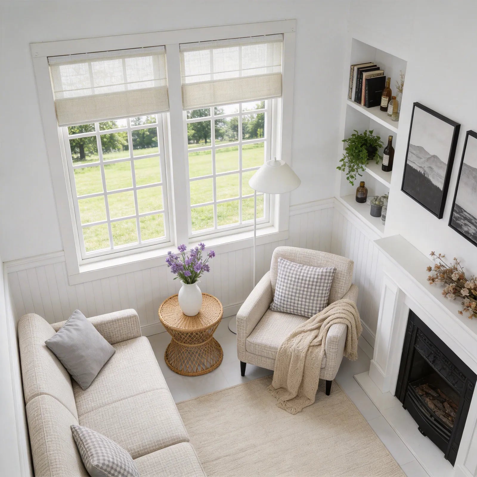 Fiona Semi Sheer Roman Shades
