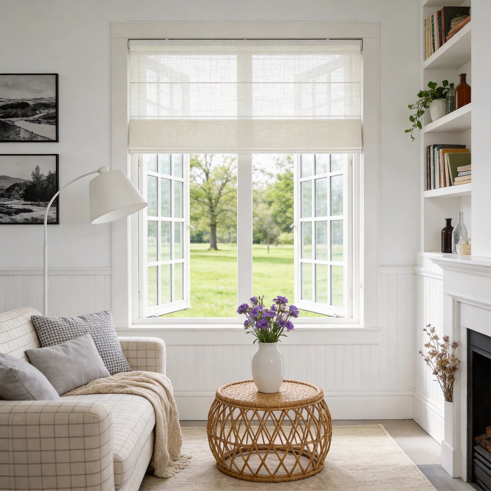 Fiona Semi Sheer Roman Shades