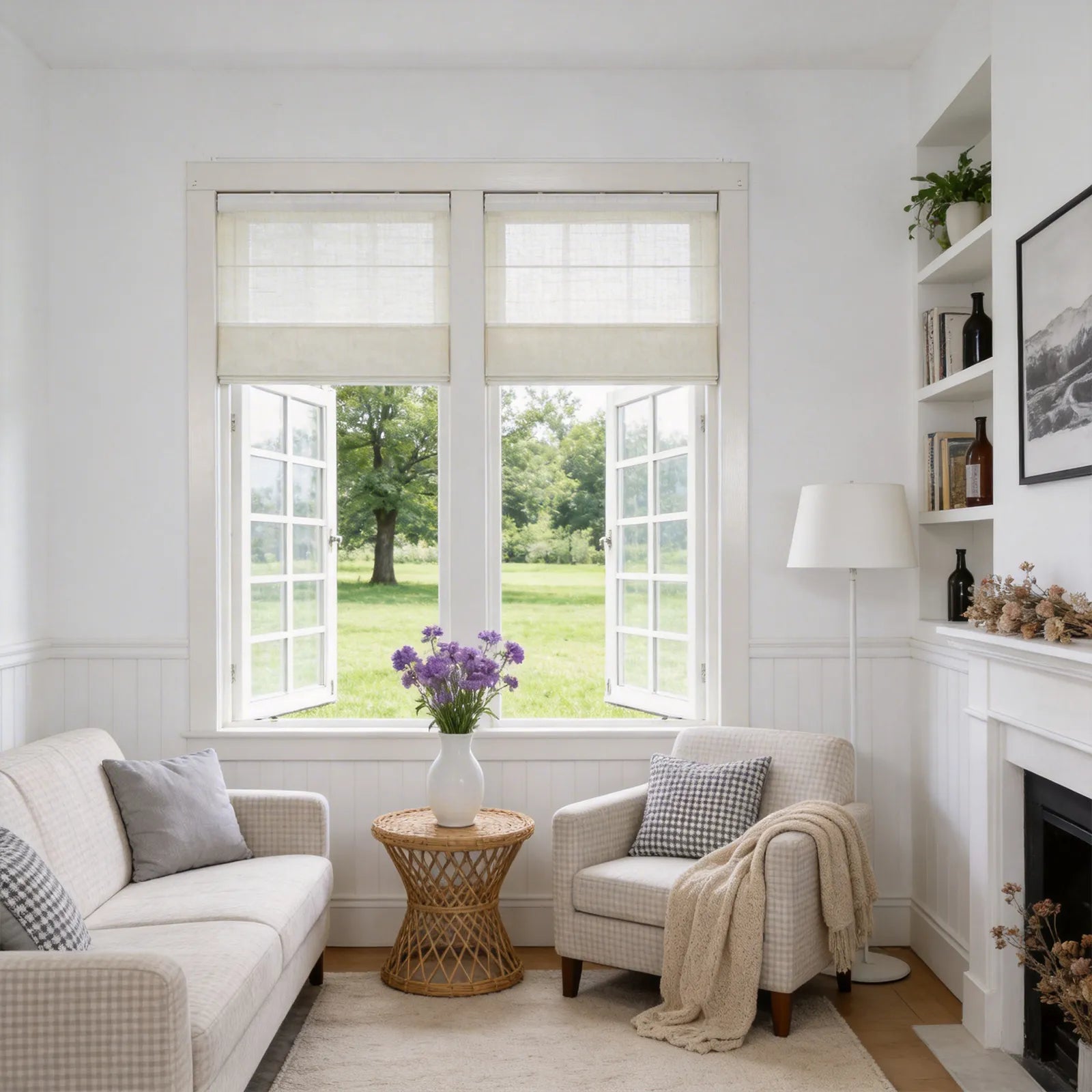 Fiona Semi Sheer Roman Shades