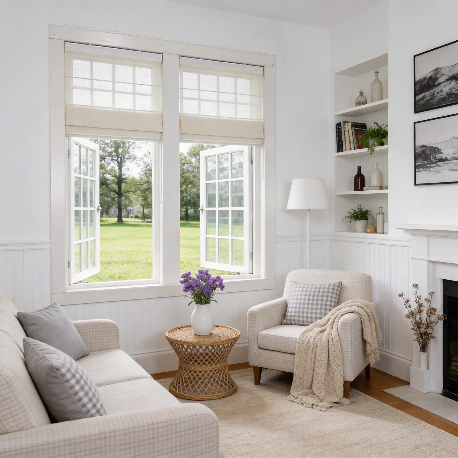Fiona Semi Sheer Roman Shades