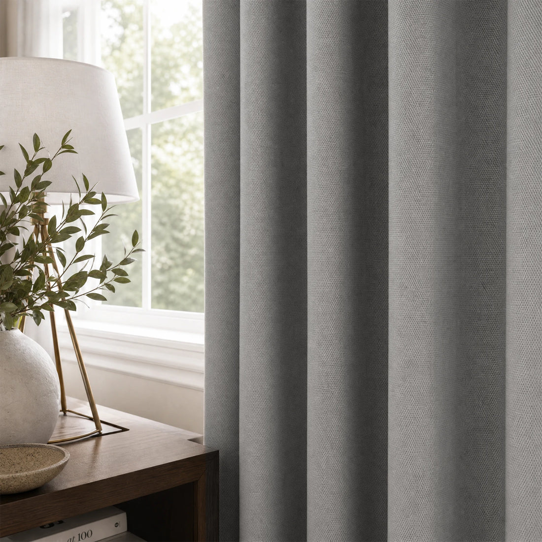 Gavin 100% Balckout Linen Look Curtains