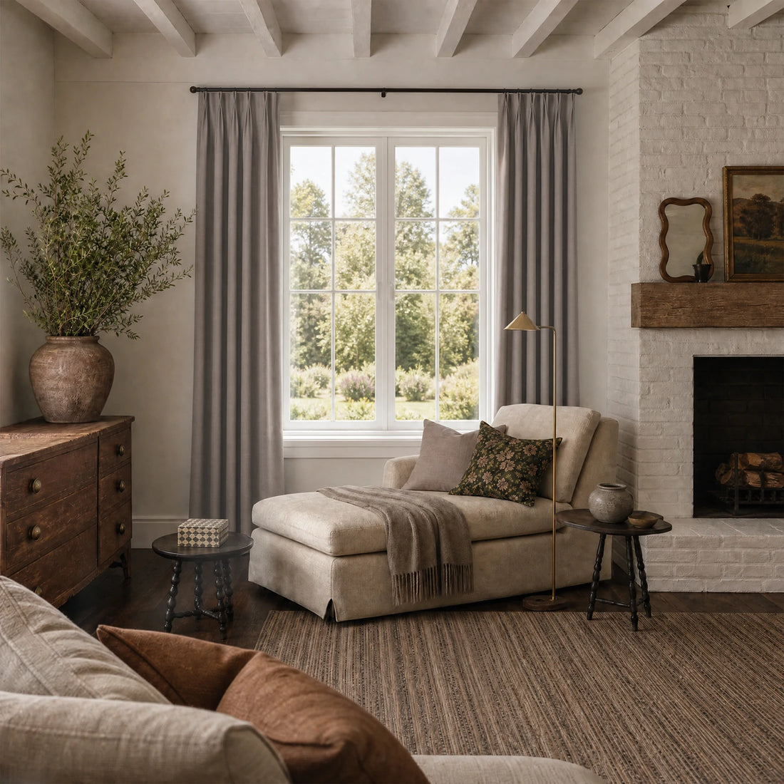 Gavin 100% Balckout Linen Look Curtains