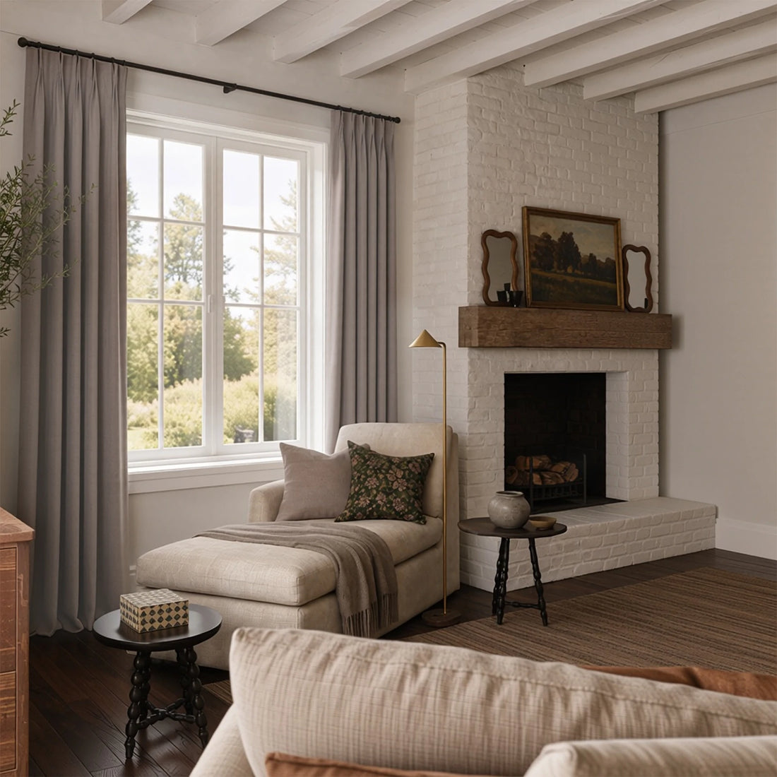 Gavin 100% Balckout Linen Look Curtains