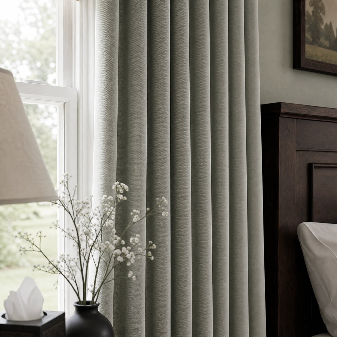 Gavin 100% Balckout Linen Look Curtains