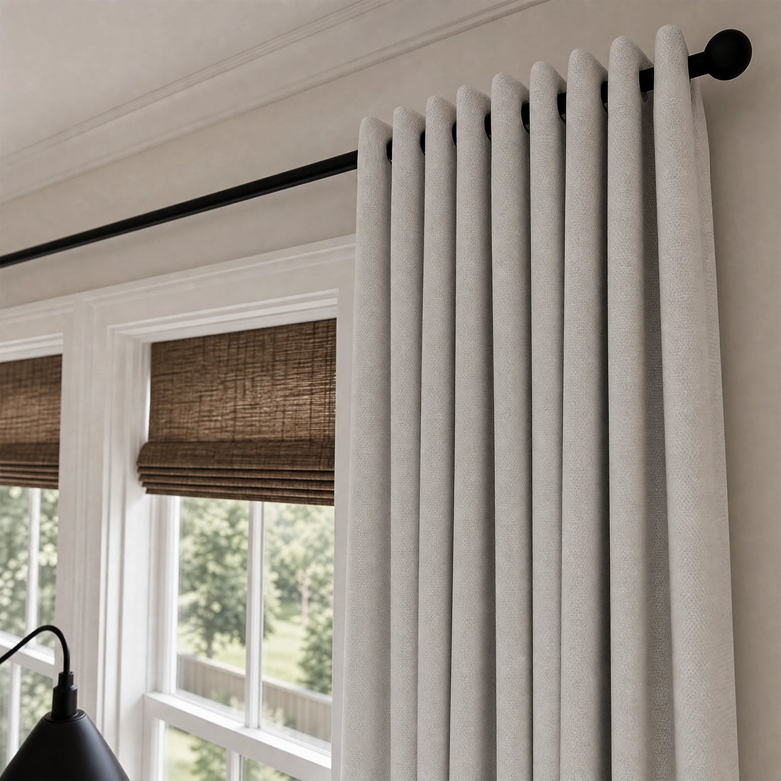 Gavin 100% Balckout Linen Look Curtains