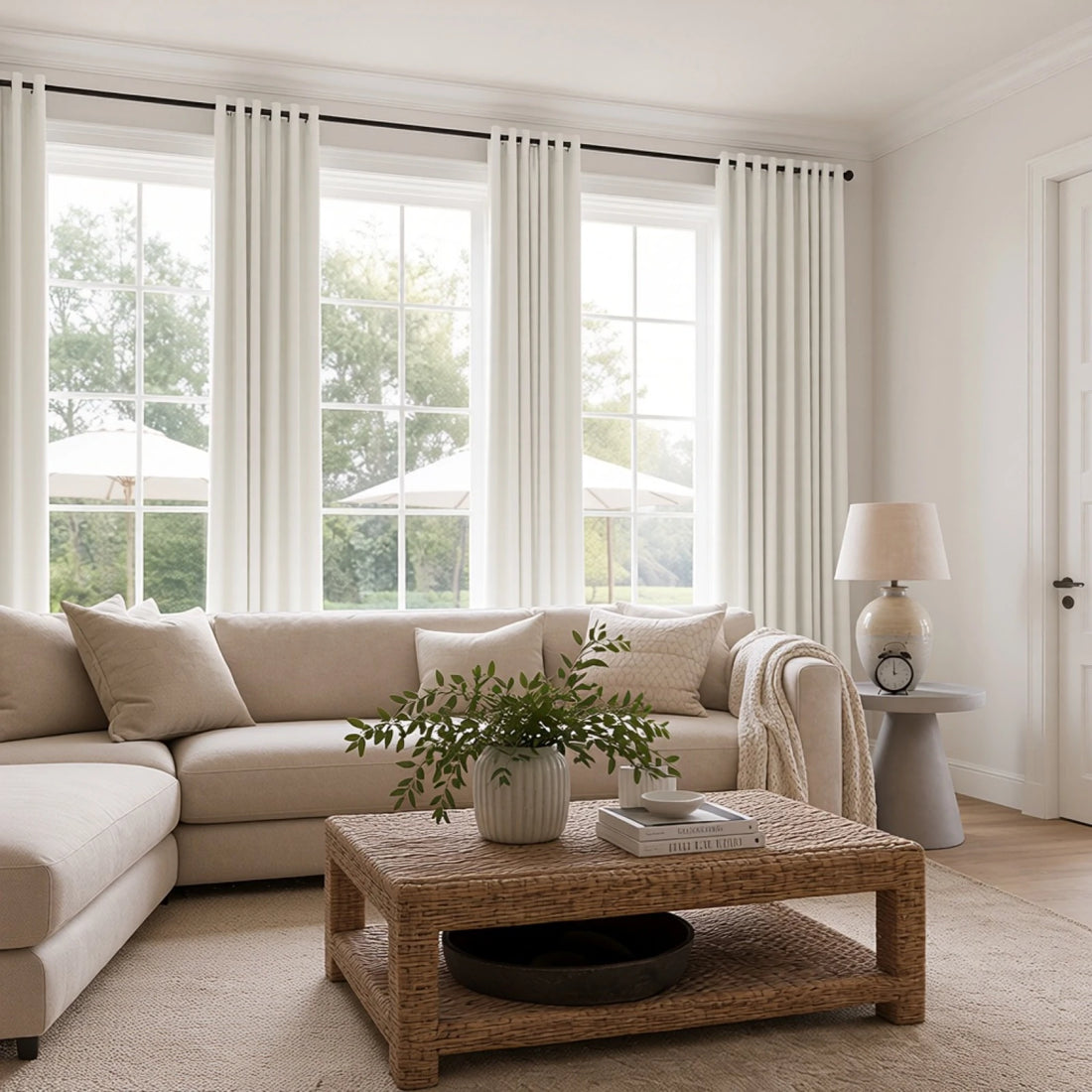 Gavin 100% Balckout Linen Look Curtains