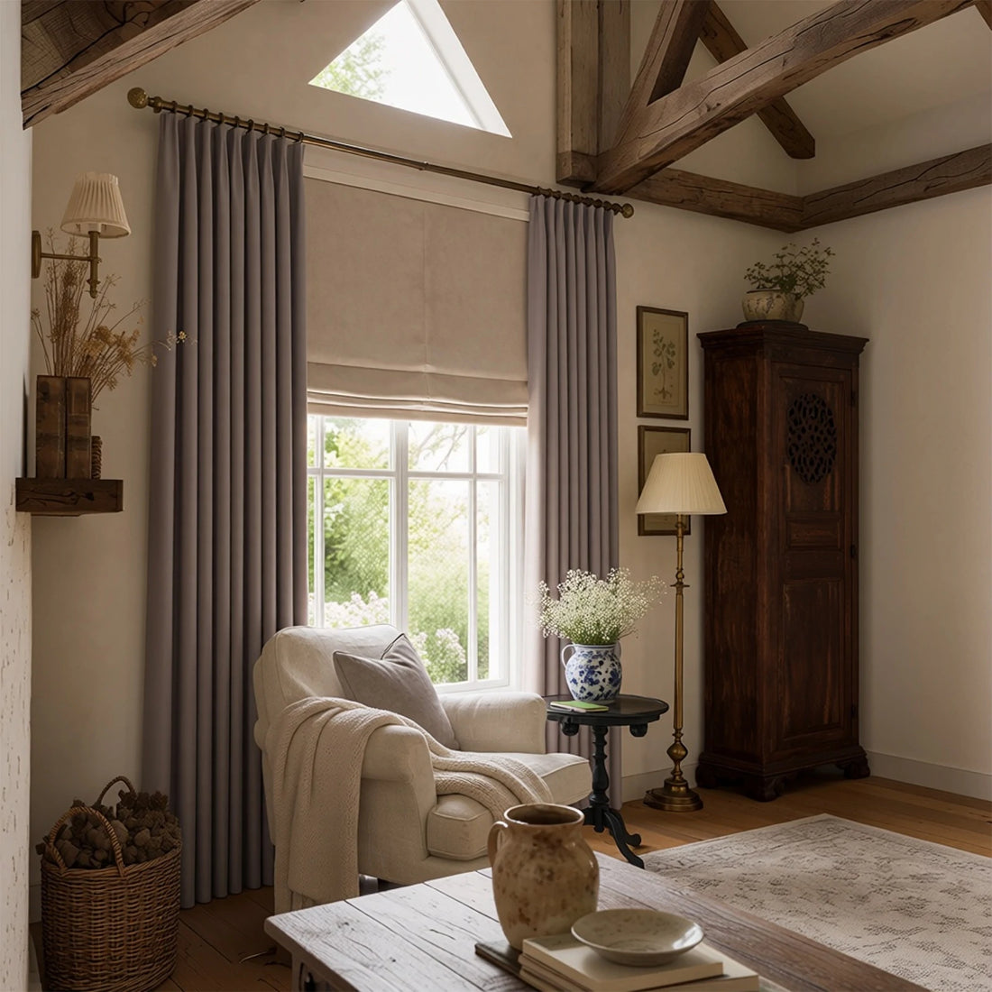 Gavin 100% Balckout Linen Look Curtains