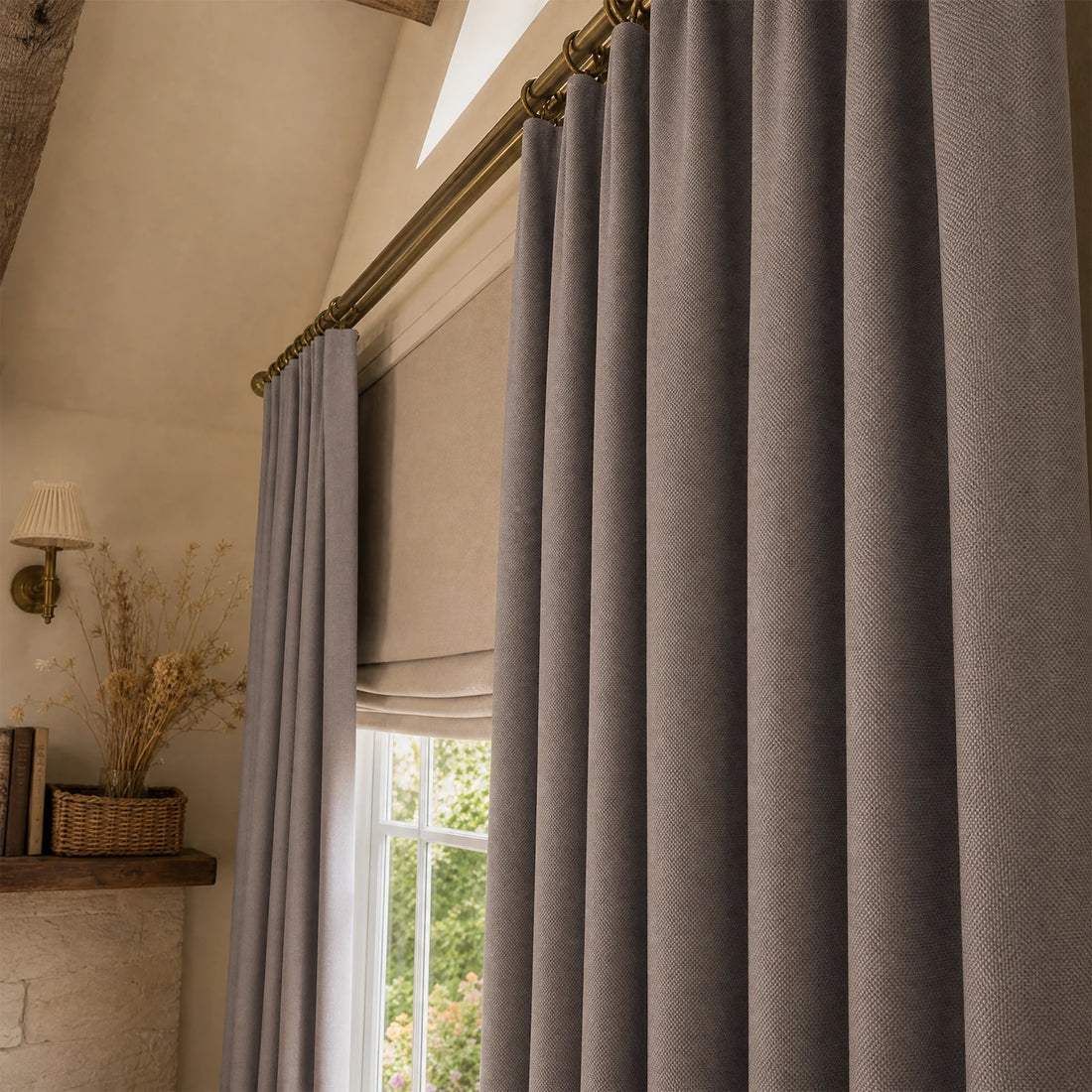 Gavin 100% Balckout Linen Look Curtains