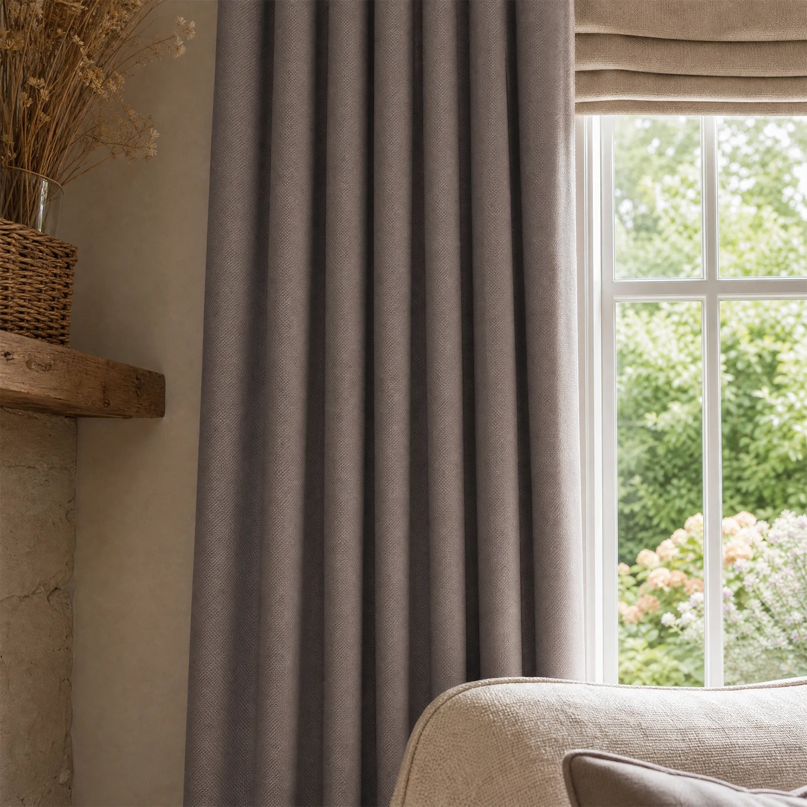 Gavin 100% Balckout Linen Look Curtains