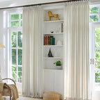 Jasper Linen Curtains Plaid White