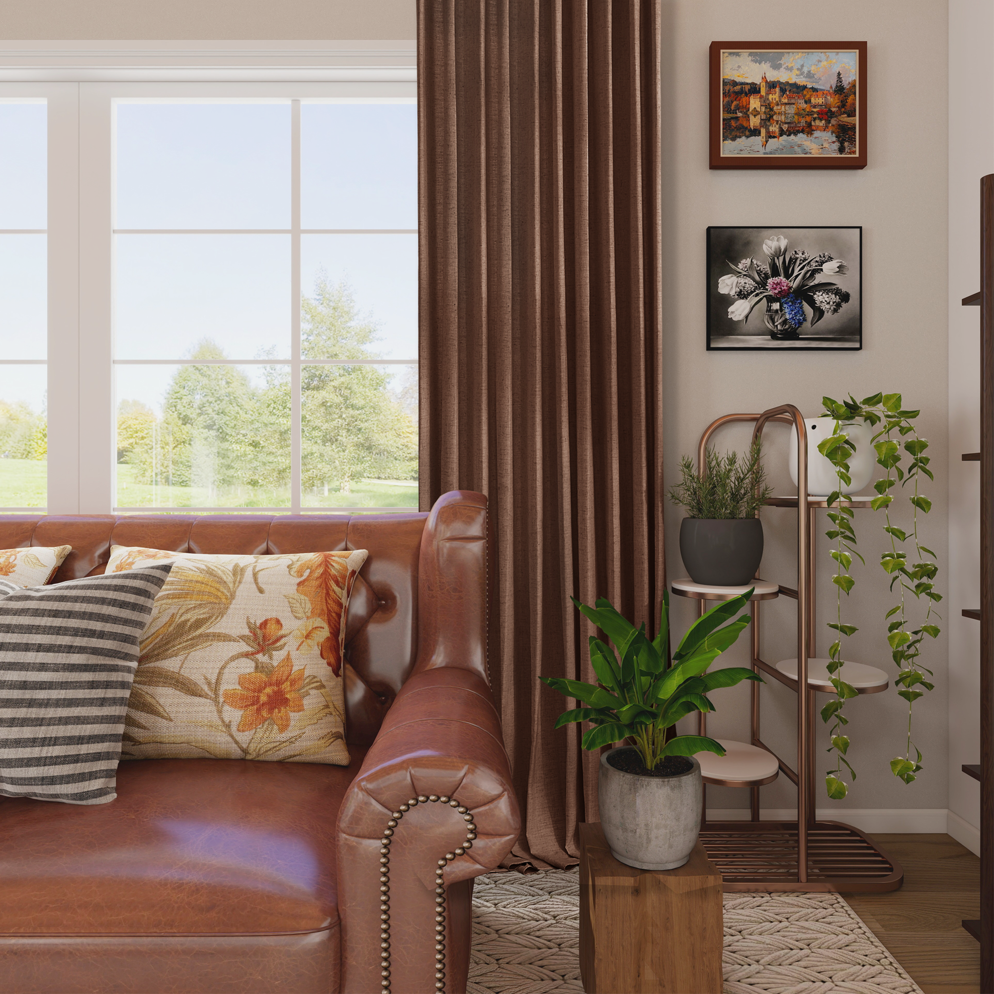 Jasper Curtains Rusty Brown Details
