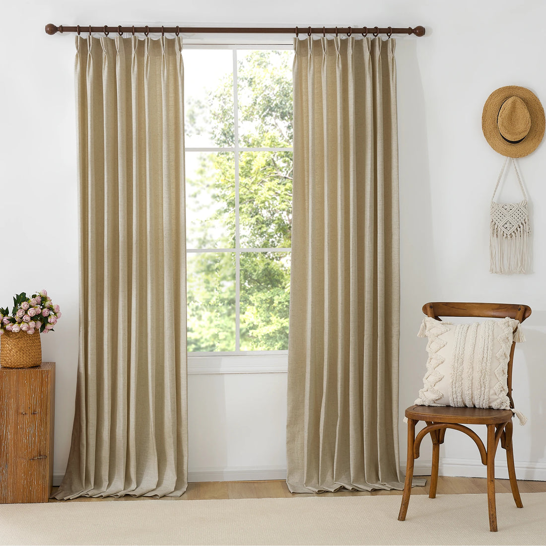 Jasper Curtains Warm Taupe Front View