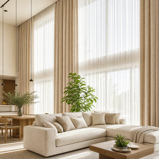 Jasper Dotted Linen Blend Curtains
