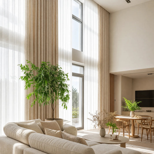 Jasper Dotted Linen Blend Curtains