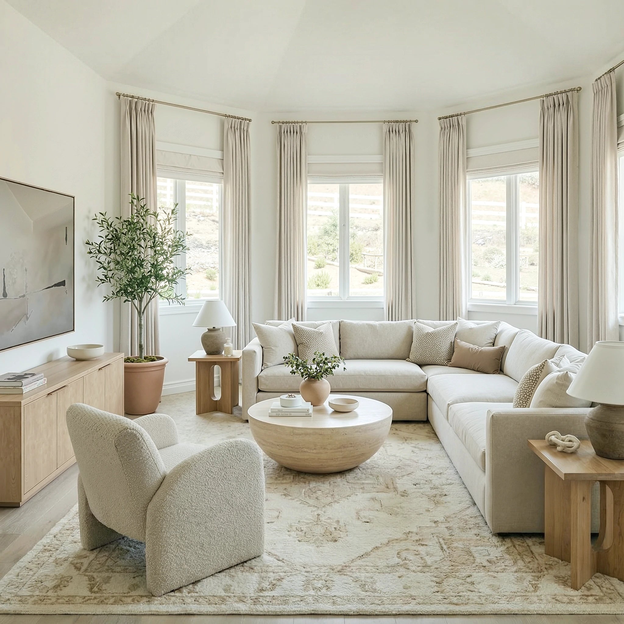 John Linen Texture Cotton Curtains