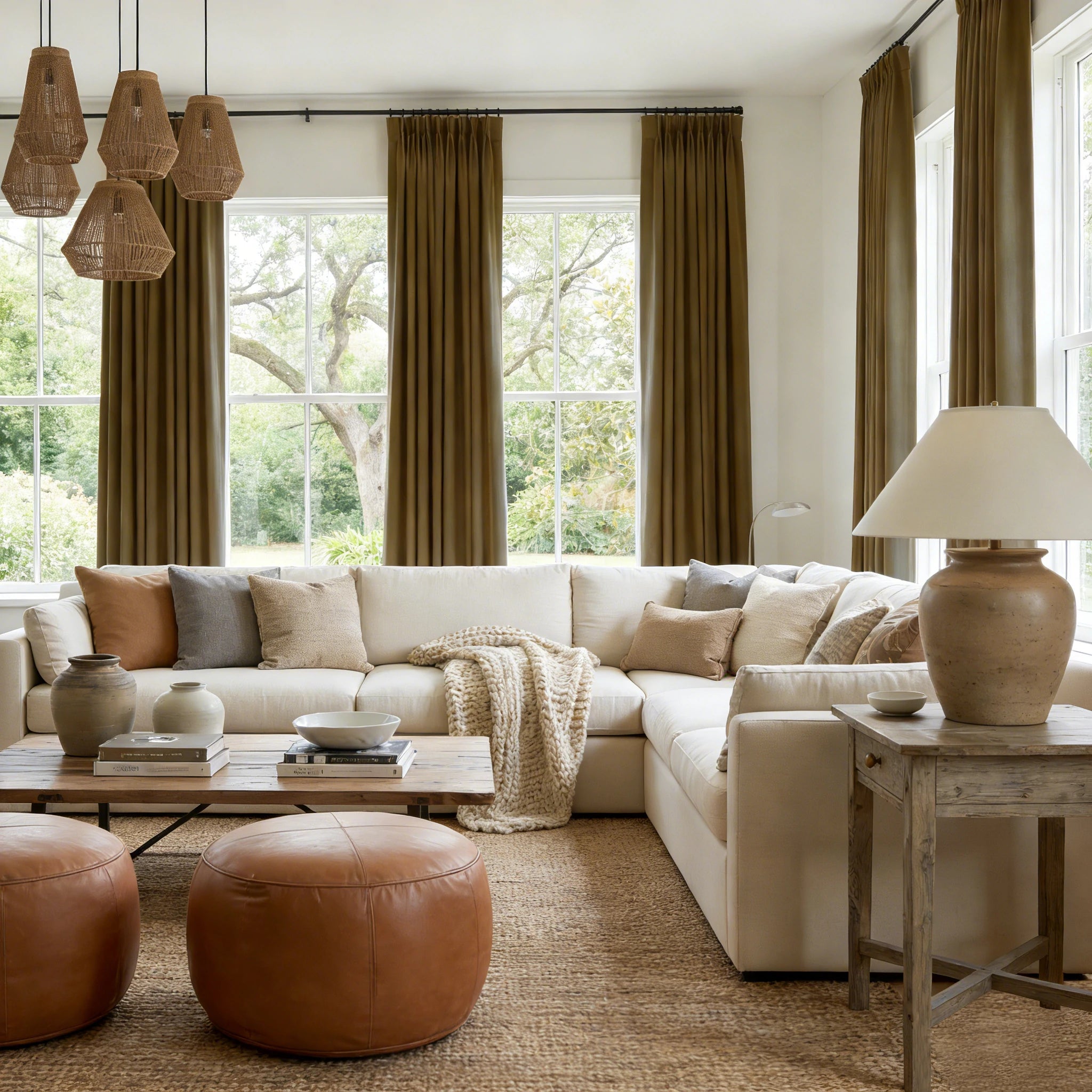 John Linen Texture Cotton Curtains