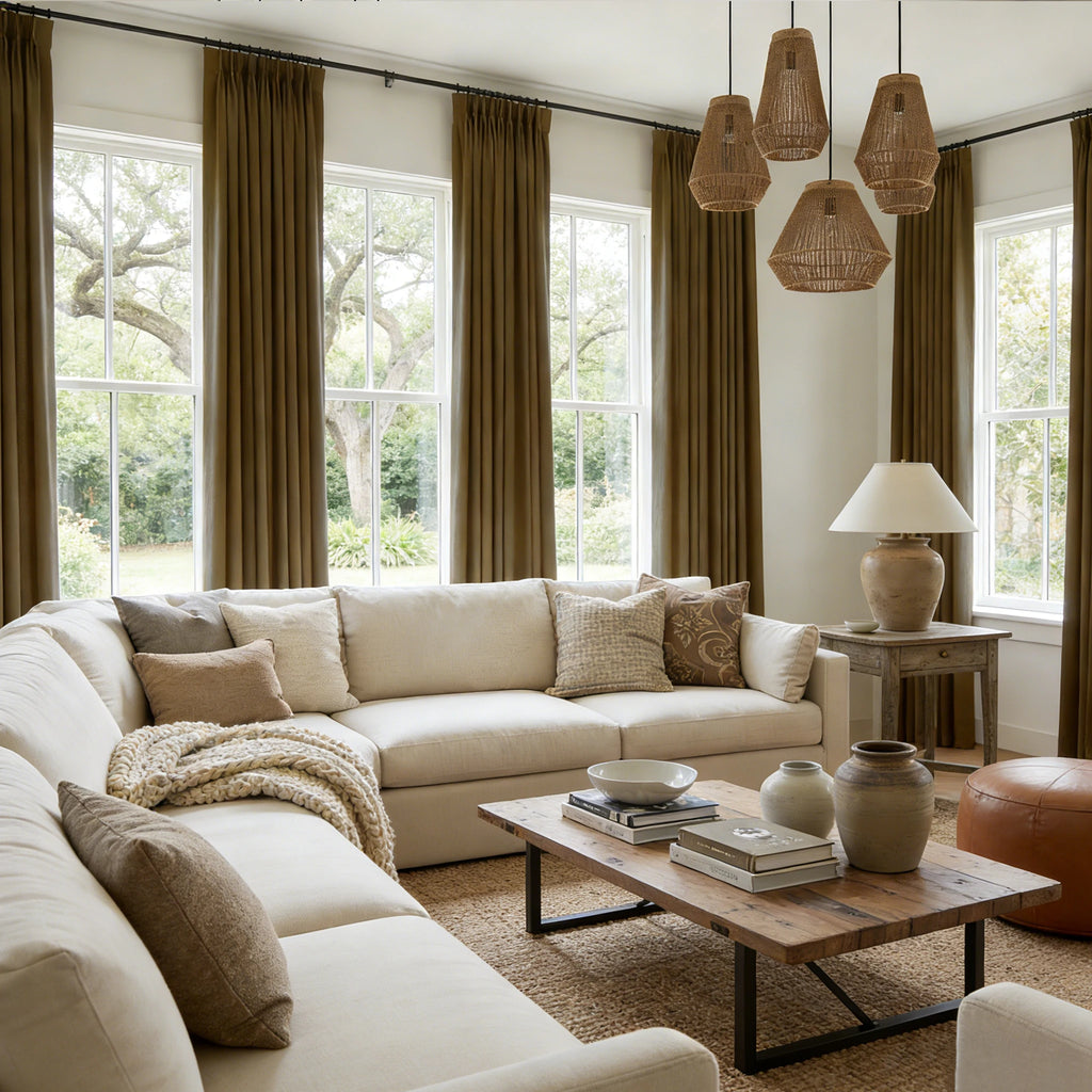 John Linen Texture Cotton Curtains