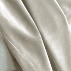 Beige Velvet Curtains Fabric Details