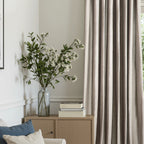 Brown Rice Velvet Curtains Details