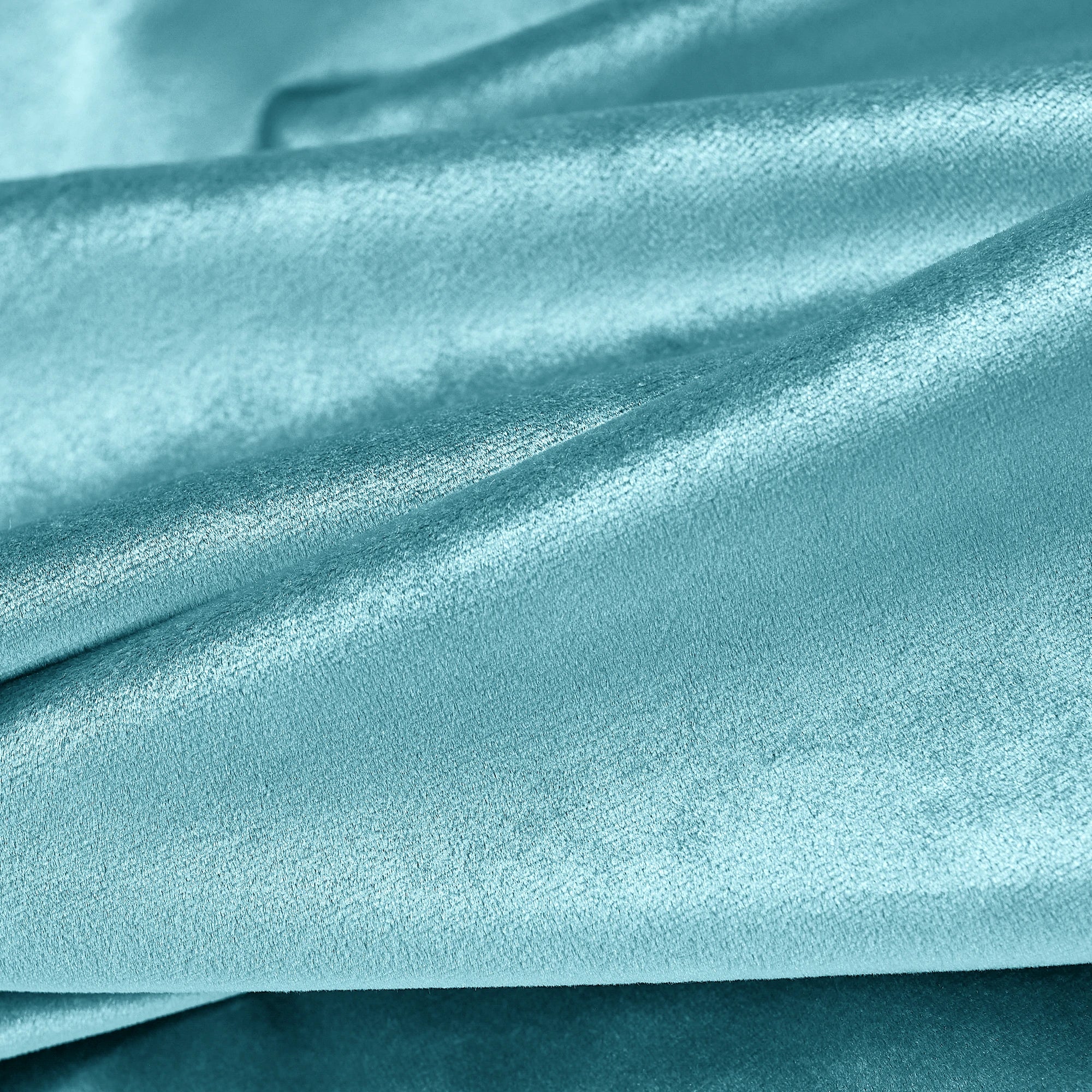 Hazy Blue Velvet Curtains fabric details