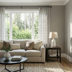 Linda Linen Plaid Striped Curtains